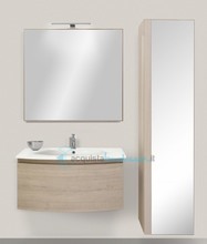 mobile bagno con colonna specchio linea circle 73 cm - global trade - cod. cir73.1c.u/00