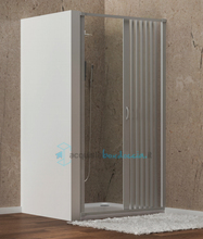 Porta doccia a pacchetto pieghevole laterale pvc bianco h.185cm box doccia MITE 80-60 cm 