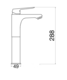 miscelatore lavabo alto cromato con leva bianco opaco con piletta click clack 1" 1/4 e flessibili serie dream