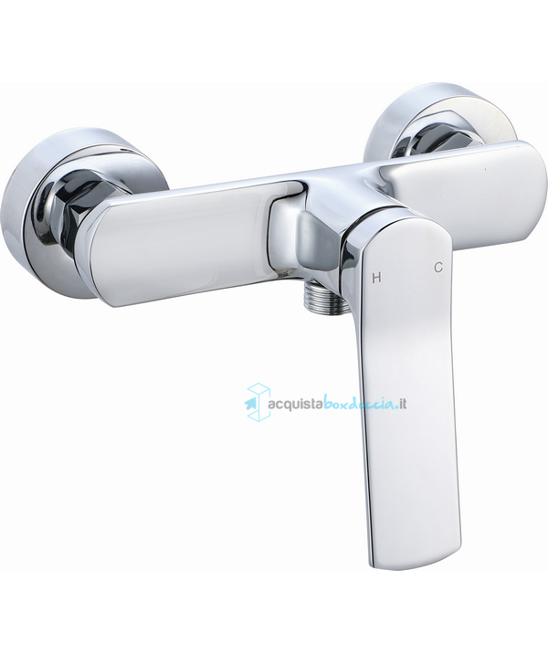 miscelatore esterno doccia completo di kit doccia, flessibile, supporto e doccia serie lm