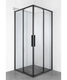 box doccia angolare porta scorrevole 100x100 cm trasparente serie dark