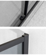 box doccia angolare porta scorrevole 65x110 cm trasparente serie dark