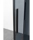 box doccia angolare porta scorrevole 100x100 cm fume' serie dark
