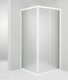 box doccia angolare  porta scorrevole 75x99 cm opaco bianco