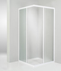 box doccia angolare  porta scorrevole 76x95 cm opaco bianco