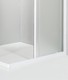 box doccia angolare  porta scorrevole 73x98 cm opaco bianco