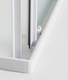 box doccia angolare  porta scorrevole 72x82 cm opaco bianco