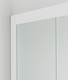 box doccia angolare  porta scorrevole 70x89 cm opaco bianco