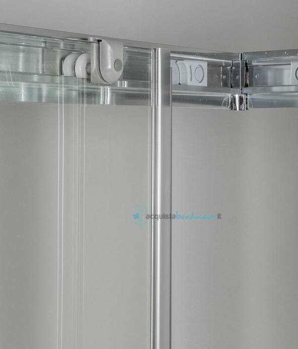 box doccia angolare porta scorrevole 65x85 cm opaco altezza 180 cm