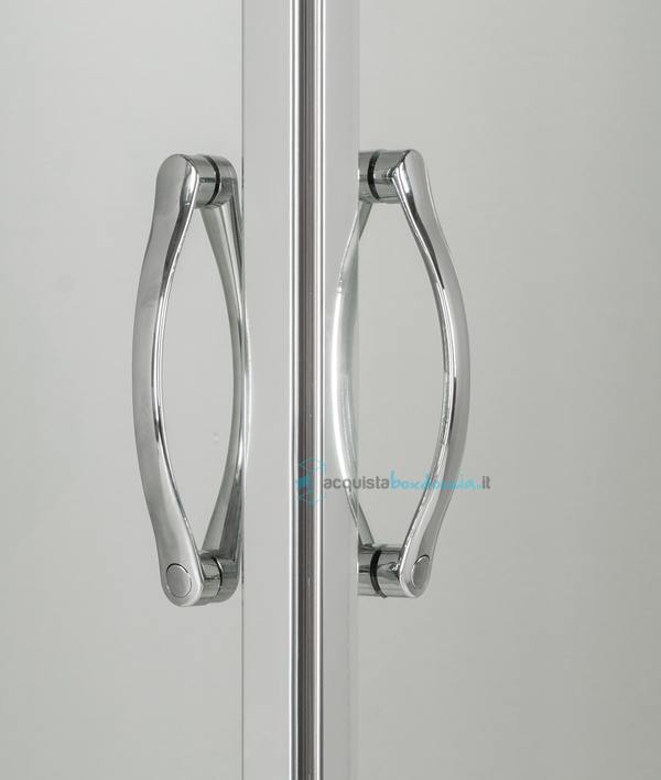 box doccia angolare porta scorrevole 80x75 cm opaco altezza 180 cm