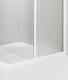 box doccia angolare porta scorrevole 65x80 cm opaco bianco