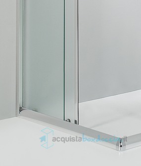 box doccia angolare porta scorrevole 60x112 cm opaco