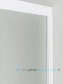 box doccia angolare porta scorrevole 65x75 cm opaco bianco