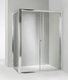 box doccia angolare anta fissa porta scorrevole 75x140 cm trasparente