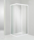 box doccia angolare porta scorrevole 75x95 cm opaco bianco
