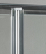 box doccia angolare anta fissa porta soffietto 100x85 cm trasparente